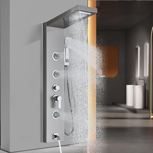 AlenArtWater 48'' Shower Panel with Fixed Shower Head & Reviews Wayfair